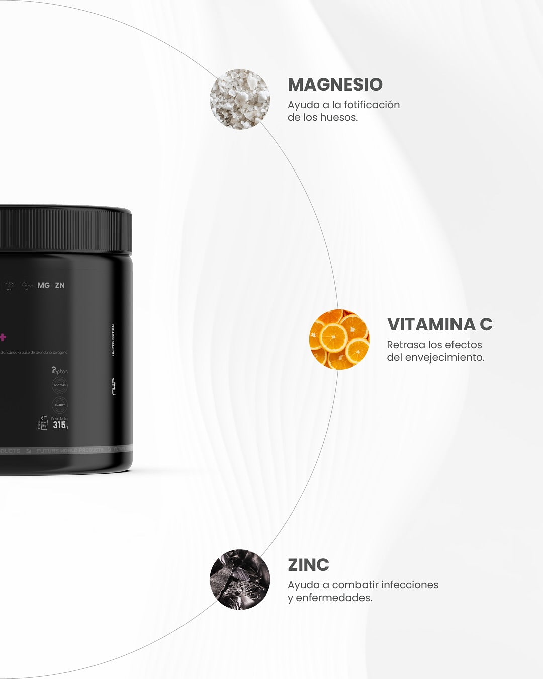 RENÖVA+ FWP - Colágeno Hidrolizado Premiun Con Biopéptidos Activos (315g)