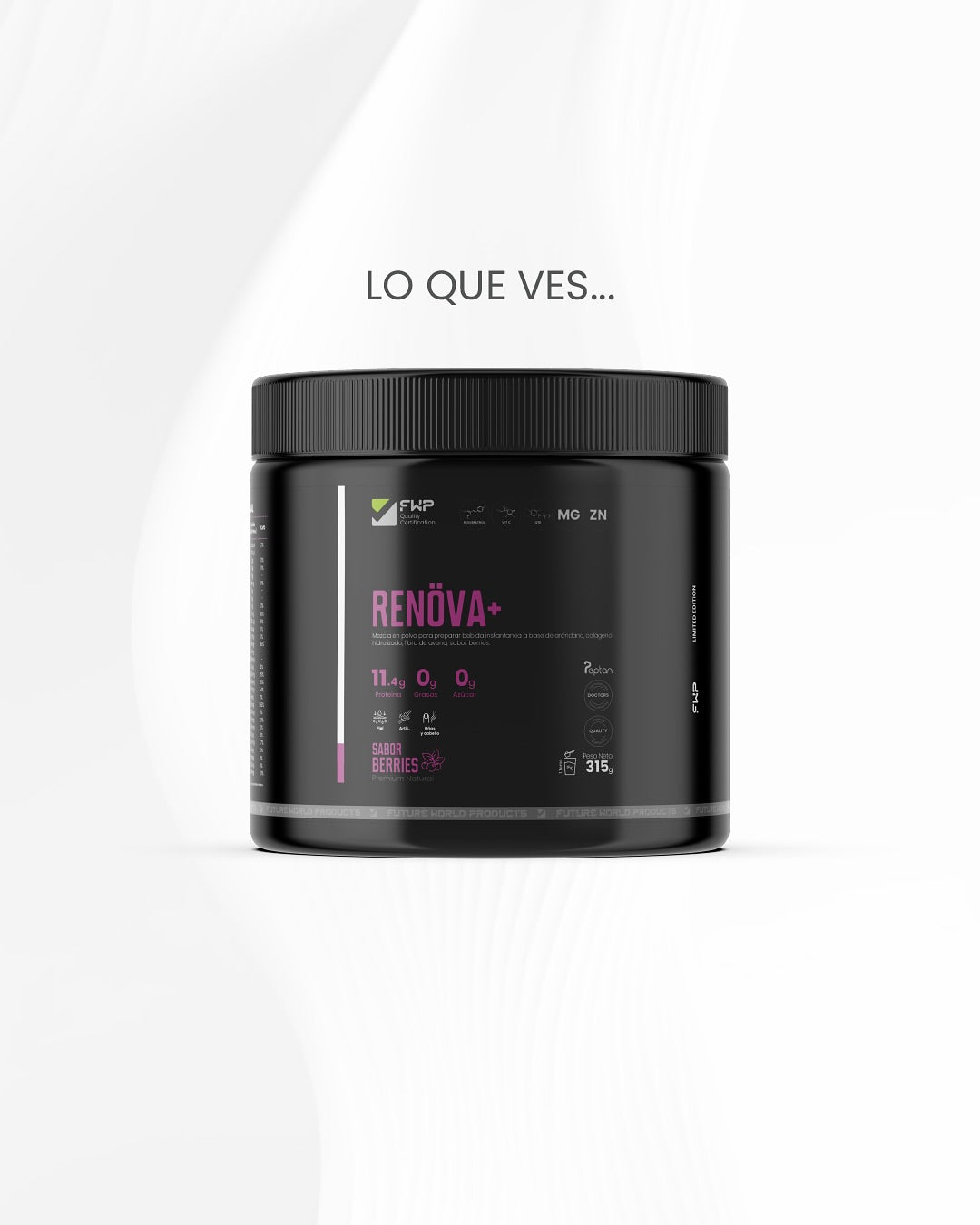 RENÖVA+ FWP - Colágeno Hidrolizado Premiun Con Biopéptidos Activos (315g)