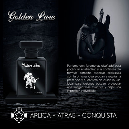 GOLDEN LURE ✨ – Perfume con Feromonas para Hombres 🧴🧲